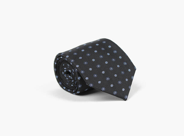 MANZINI 100% silk tie 7,6 cm width 09 Black 