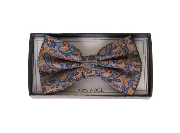 MANZINI 100% wool bowtie in box Col. dark yellow 29 