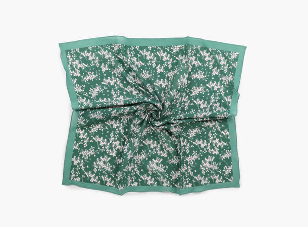 MANZINI Bomullskjerf Floral 70 x 70 cm Grønn 85 