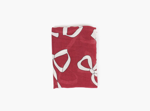 MANZINI Bow Scarf 49 Burgundy 