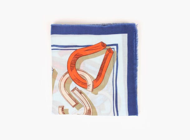 MANZINI Chain Scarf 130 x 130 cm 75 Blue 