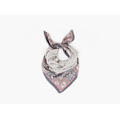 MANZINI Flower Border Scarf 70 x 70 cm 06 Grey