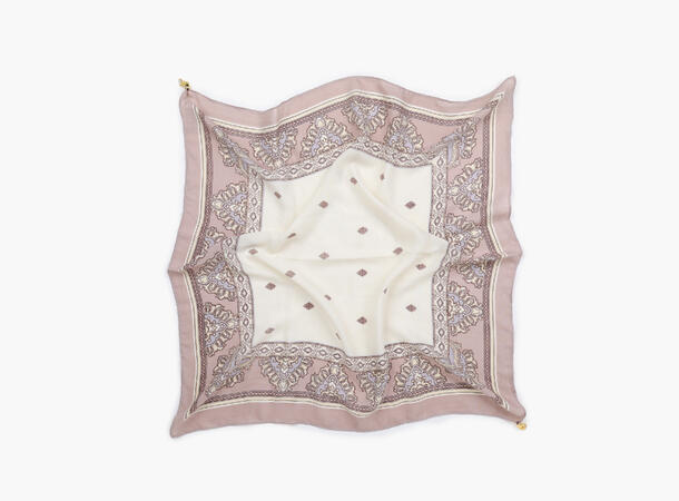 MANZINI Herringboneskjerf 70x70 cm Lys Rosa 51 