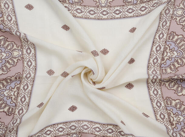 MANZINI Herringboneskjerf 70x70 cm Lys Rosa 51 