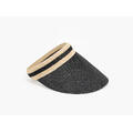 MANZINI Klassisk Solbrem med Stripe 09 Black