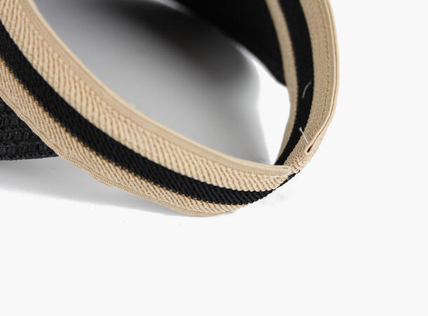 MANZINI Klassisk Solbrem med Stripe 09 Black 