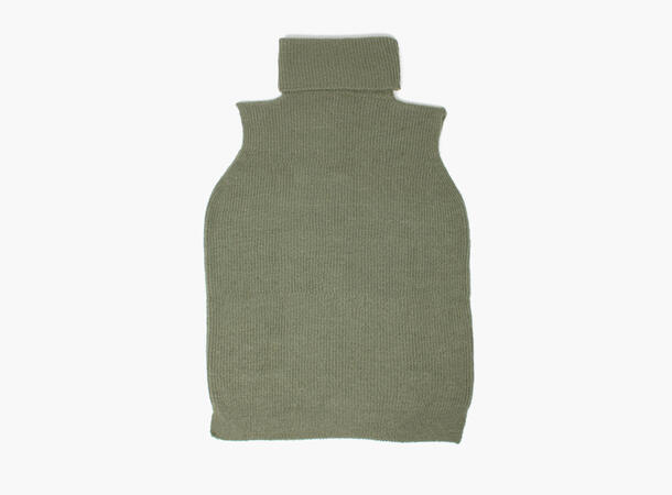 MANZINI Knitted Turtleneck Vest 89 Olive 