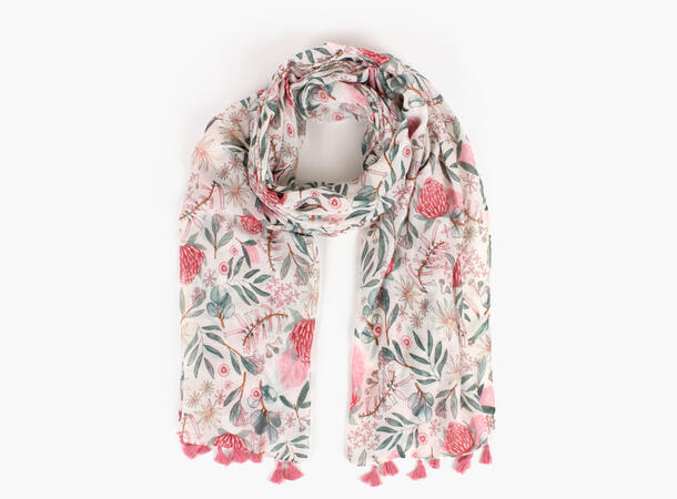 MANZINI Røde Frukter Skjerf Rosa 55 