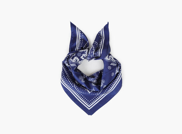MANZINI Skjerf Paisley Marine blå 79 
