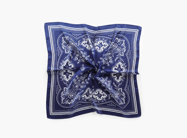 MANZINI Skjerf Paisley Marine blå 79 