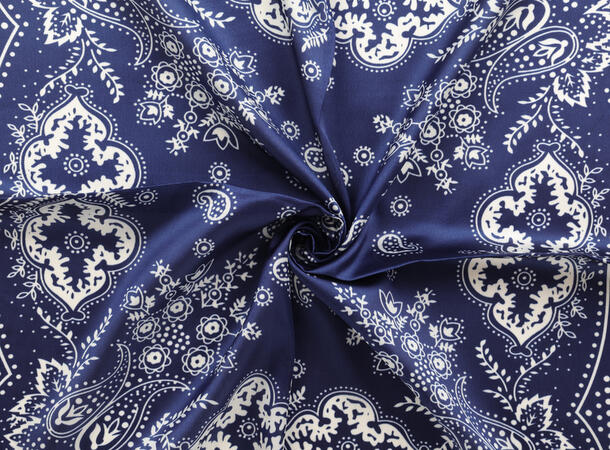 MANZINI Skjerf Paisley Marine blå 79 