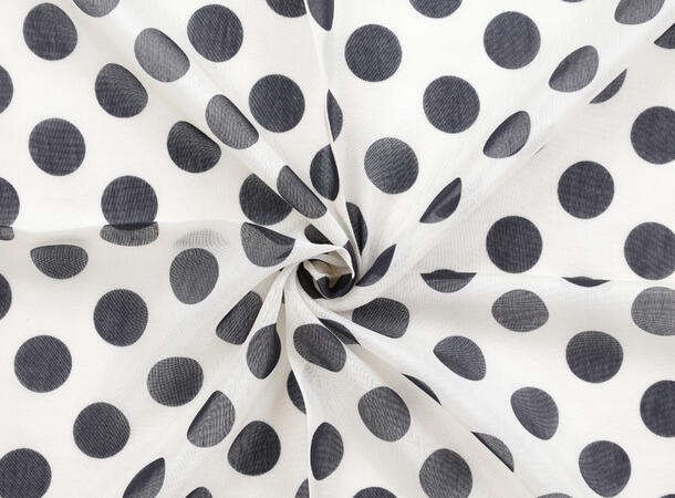 MANZINI Skjerf Polkadott 55 x 55 cm Hvit 01 
