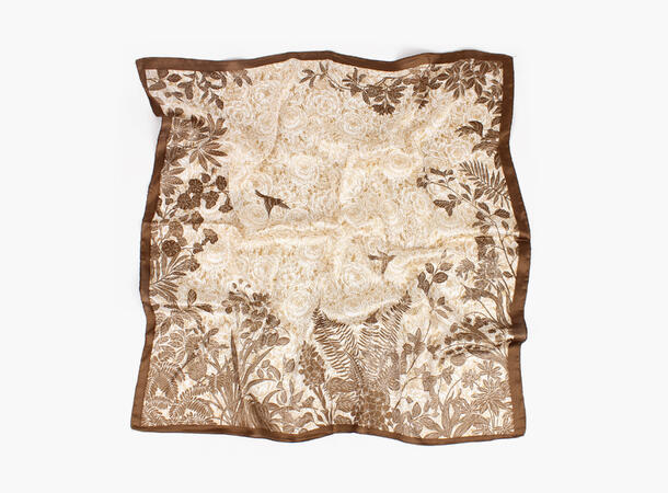 MANZINI Skjerf med Jungel 70 x 70 cm Brun 19 