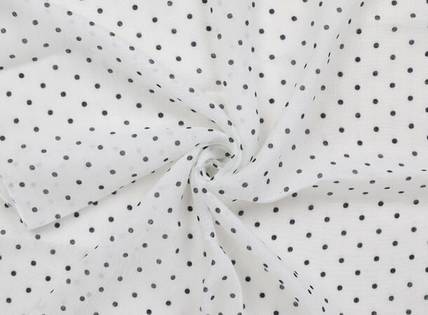 MANZINI Skjerf med Polkadot 55x55 cm Hvit 01 
