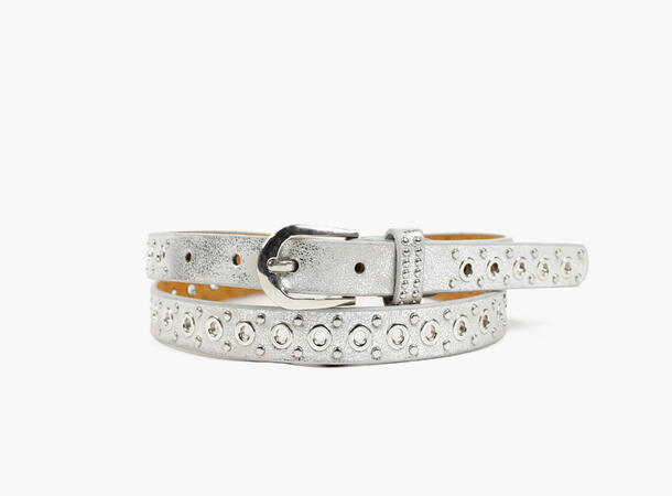 MANZINI Smalt Belte med Hull 05 Silver 