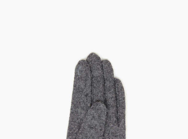 MANZINI Touch Gloves Leather Bow 08 Charcoal 