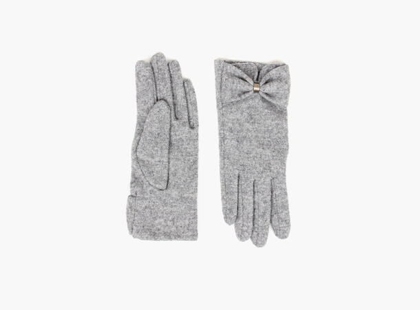 MANZINI Touch Gloves With Bow 05 Greymelange 