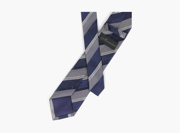 MANZINI Trond Silkeslips med Striper 79 Navy 