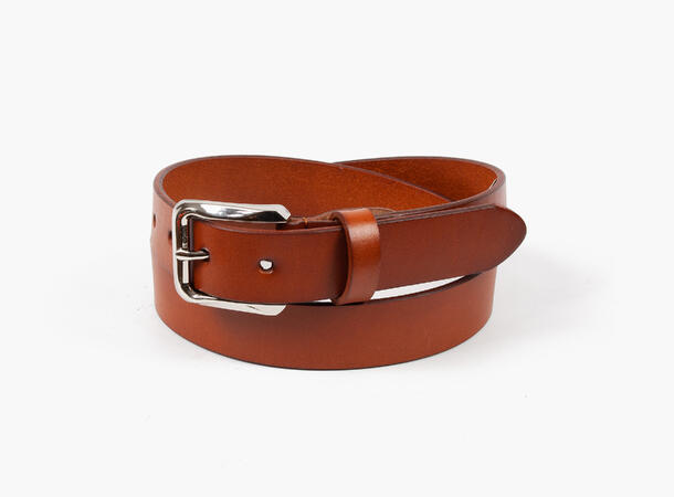 MANZINI ladies belt in 3,0 cm width 17 Cognac 80 cm 