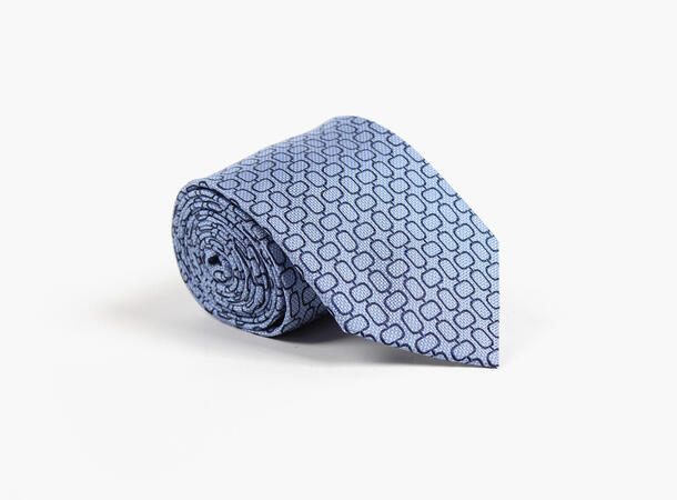 MONTECRISTO Hobro Trykket Silkeslips 71 Lt. blue 