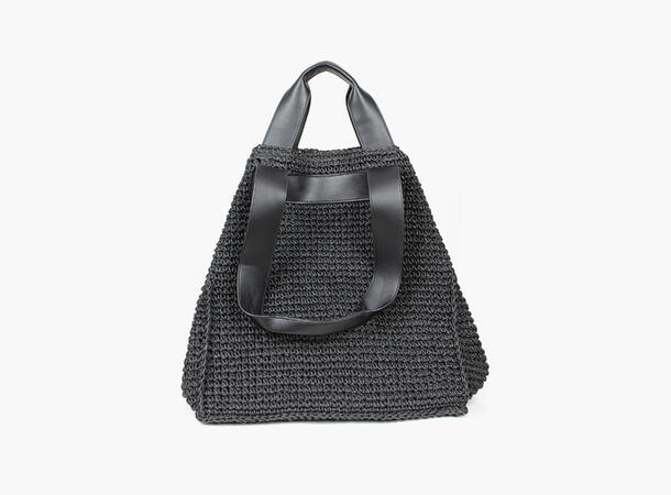 MONTECRISTO Large Straw Bag 09 Black 