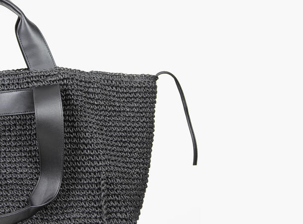 MONTECRISTO Large Straw Bag 09 Black 