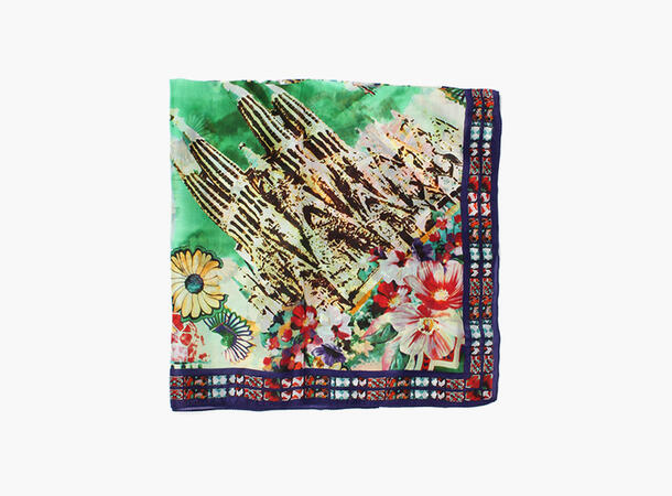 MONTECRISTO Silk Scarf 85 Green 