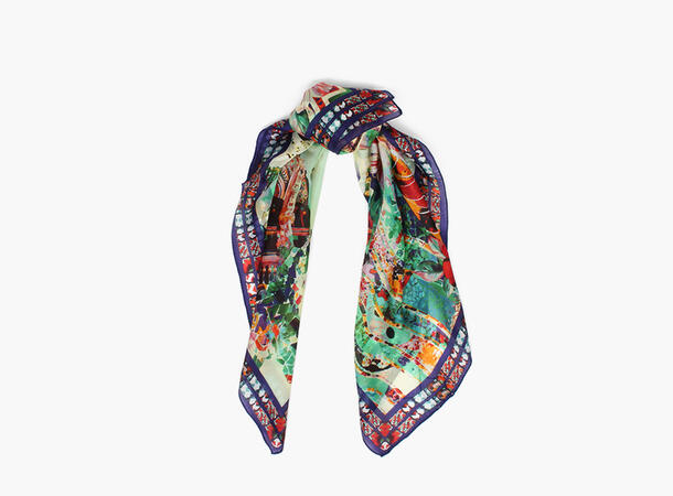 MONTECRISTO Silk Scarf 85 Green 