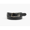 MONTECRISTO Skinnbelte med Gullspenne 09 Black 90 cm