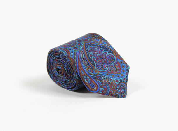 MONTECRISTO Viborg Trykket Silkeslips 79 Navy 