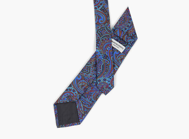 MONTECRISTO Viborg Trykket Silkeslips 79 Navy 