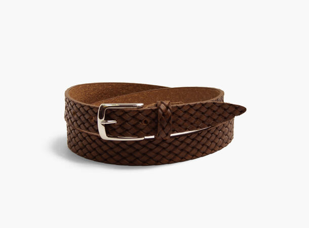 Manzini leather "braided" belt 