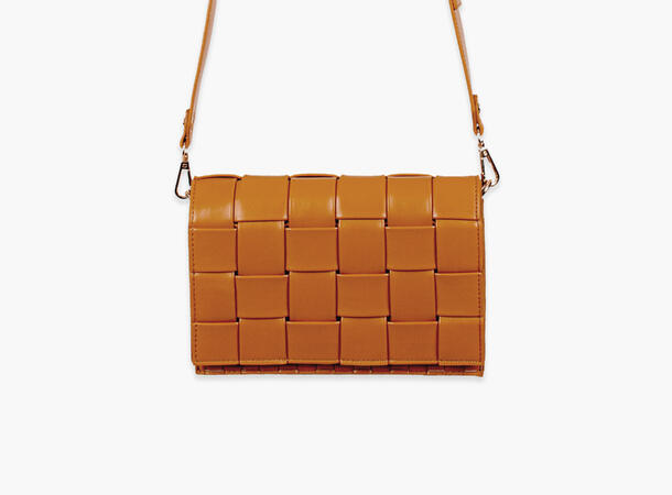 Manzini woven shopper bag 17 Cognac 