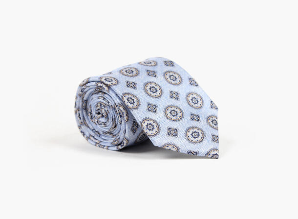 Montecristo Odense Trykket Silkeslips 71 Light blue 
