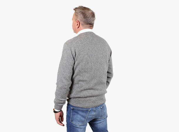 NOHR 100% Ullgenser Rund Hals Grå 05 Grey XL 