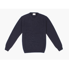 NOHR 100% Ullgenser Rund Hals Navy Bl&#229;