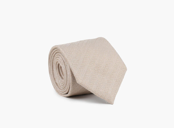 NOHR Alvin Silk Tie 7,6 cm Sand 13 