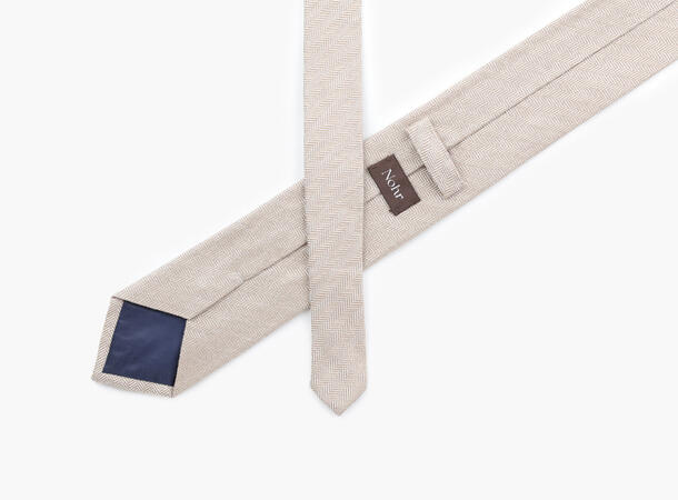 NOHR Alvin Silk Tie 7,6 cm Sand 13 