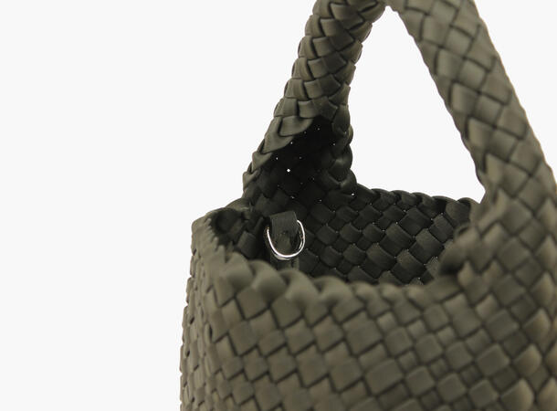 NOHR Annabel Neoprene Bucket Bag Small Mørk olivengrønn 89 