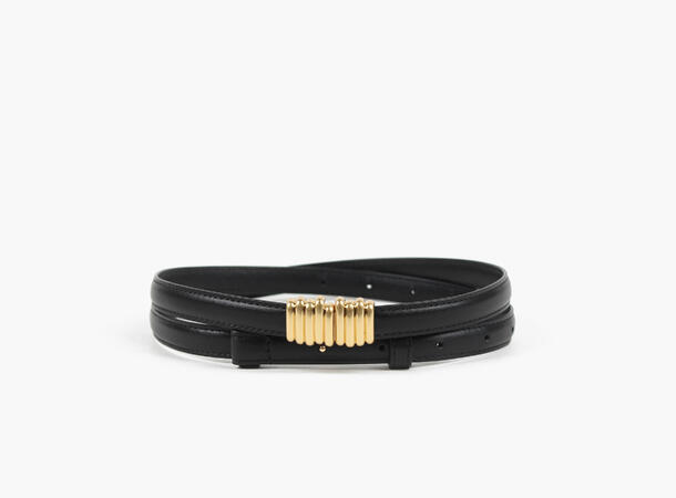 NOHR Beate Smalt Midjebelte Sort 09 80 cm 