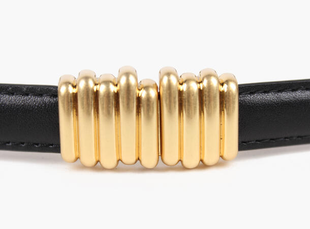 NOHR Beate Smalt Midjebelte Sort 09 80 cm 