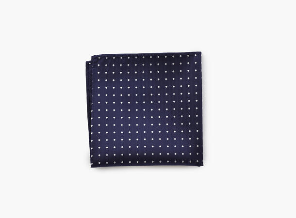 NOHR Carlos Polkadot Silk Pocket Square Marine blå 79 
