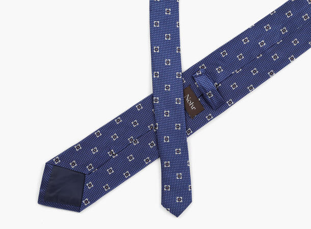 NOHR Casper Silk Tie 7,6 cm Blå 75 