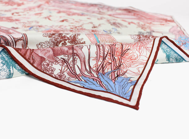 NOHR Eden Silkeskjerf 65 x 65 cm Rosa 55 