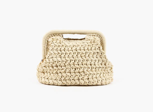 NOHR Emma Straw Clutch Sand 13 