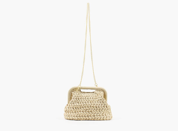NOHR Emma Straw Clutch Sand 13 