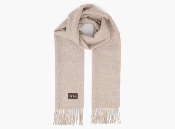 NOHR Ensfarget Lammeullsskjerf Beige 15 