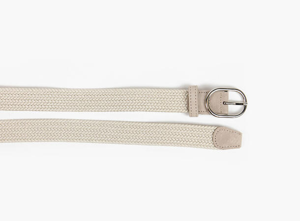NOHR Frida Flettet Strikkbelte Oval Beige 15 85 cm 