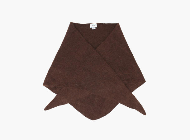 NOHR Gabriella Wool Mohair Triangle L Mørk brun 19 