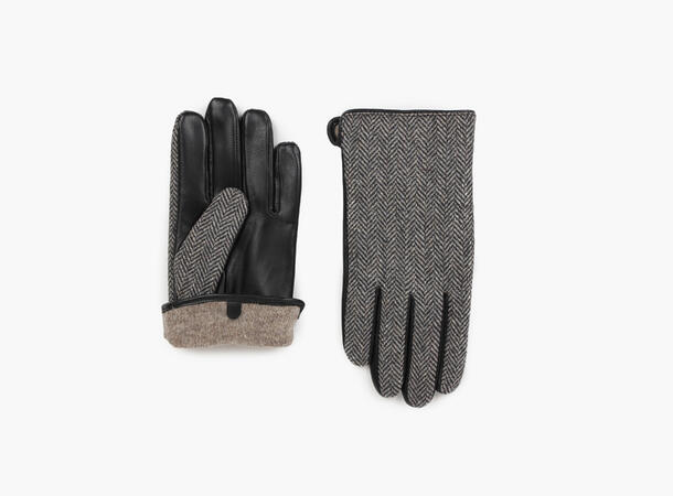 NOHR Glenn Herringbone Skinnhansker Sort 09 10 